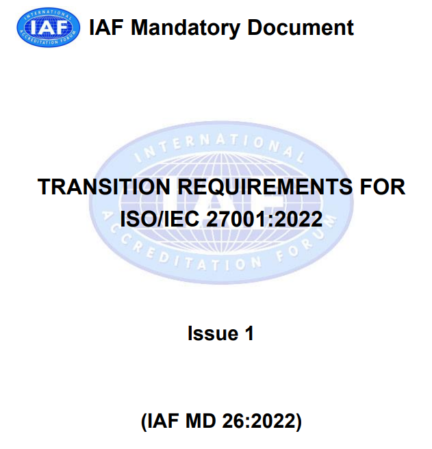 ISO/IEC 27001:2022修訂動態