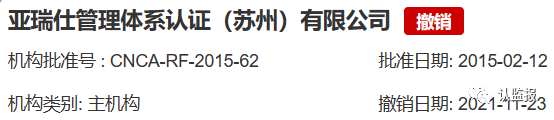 54家iso認證機構(gòu)被撤銷《認證機構(gòu)批準書》