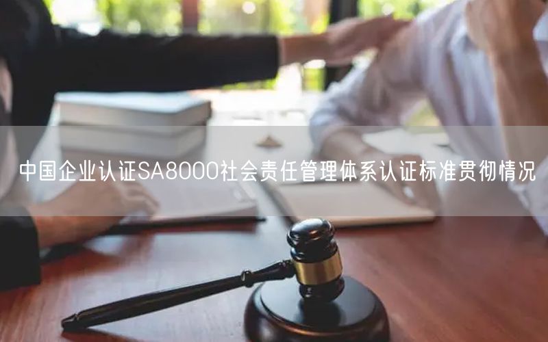 中國企業認證SA8000社會責任管理體系認證標準貫徹情況(3)