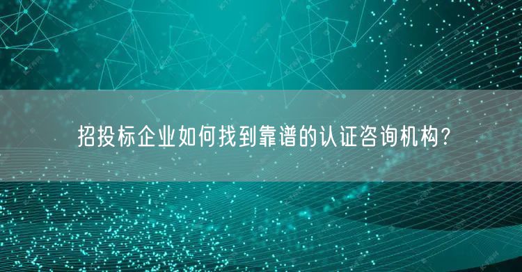 招投標(biāo)企業(yè)如何找到靠譜的認(rèn)證咨詢機(jī)構(gòu)？(0)