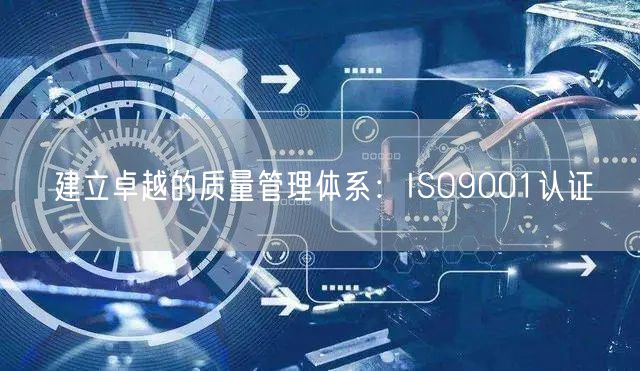 建立卓越的質量管理體系：ISO9001認證(16)